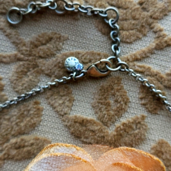 J. Crew navy blue with antique goldtone statement necklace - Picture 2 of 6